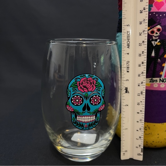 Day of the Dead Stemless Wine Glasses and Tote - Picture 8 of 13
